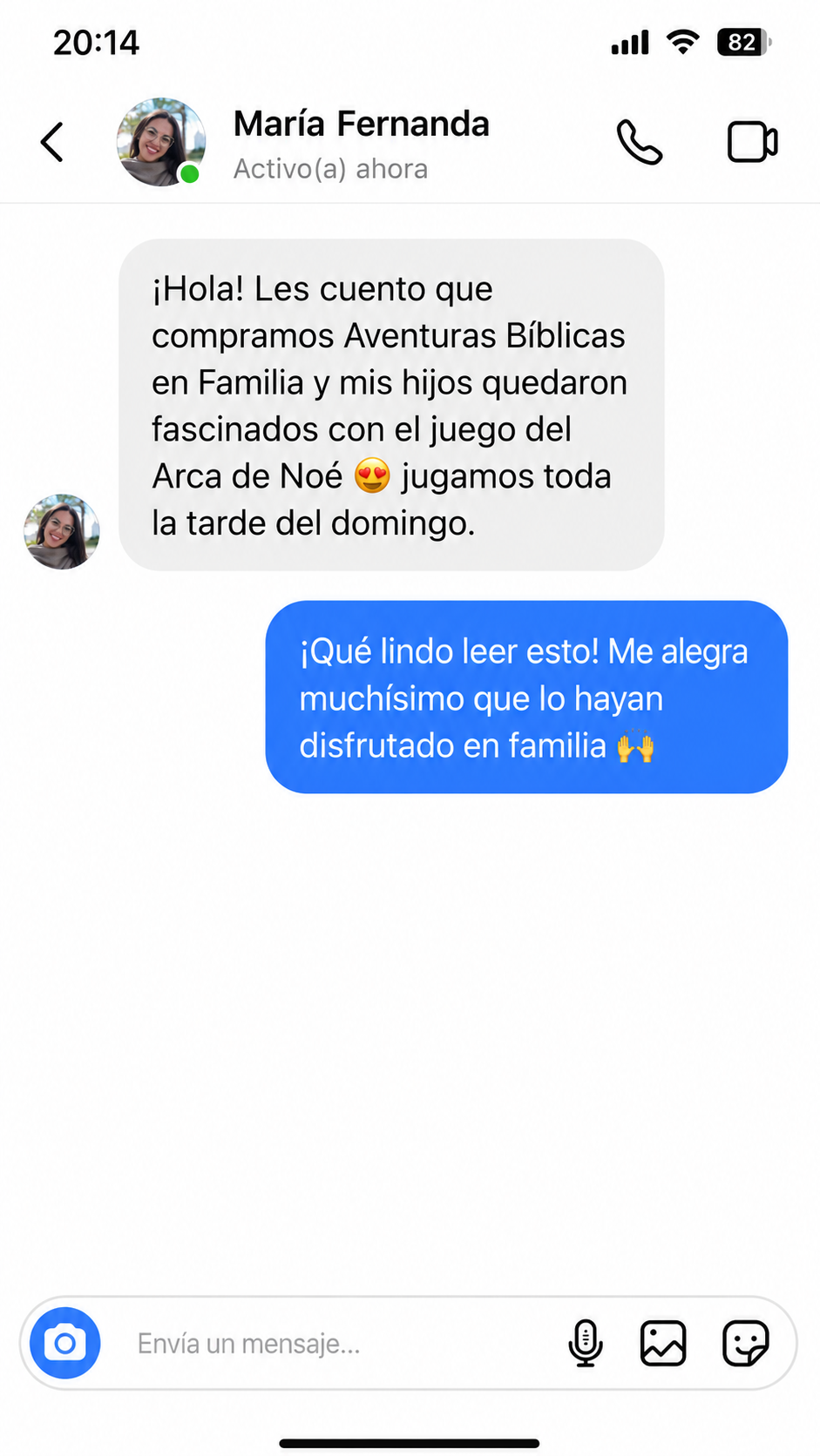 Conversación con María Fernanda sobre el Arca de Noé