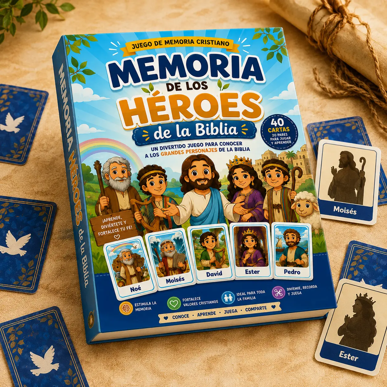 Portada del juego Memoria de los Héroes de la Biblia